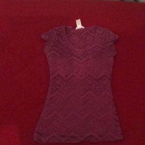 Violet lace over camisole